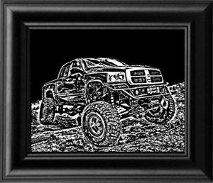 4X4 OFF ROAD TRUCK GLASS ENGRAVING PATTERN